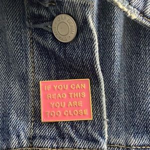 "Social Distance" Metal Pin